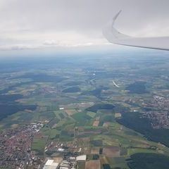 Flugwegposition um 11:48:14: Aufgenommen in der Nähe von Schweinfurt, Deutschland in 1999 Meter